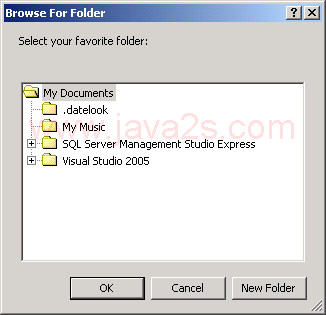Folder Browser Dialog: print Selected Folder