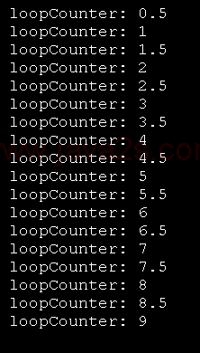 For Loop With Decimal Step