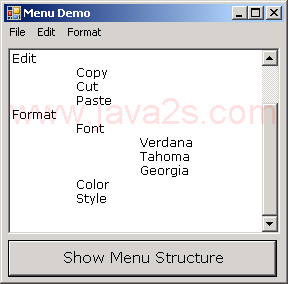 Get Menu Structure