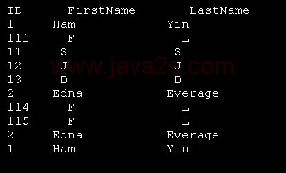 Get table column Name