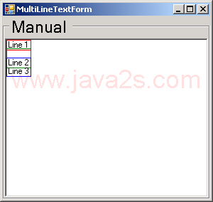 MultiLine Text Manual Layout