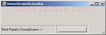 Owner Draw Status Bar