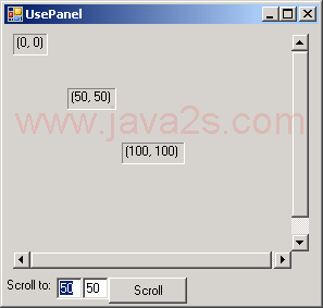 Panel Auto Scroll Position