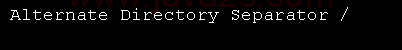 Path Alternate Directory Separator