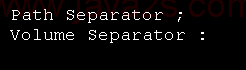 Path Separator and Volume Separator Char