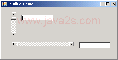 ScrollBar Demo: get value