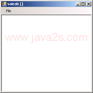 Single Document Interface (SDI) Demo