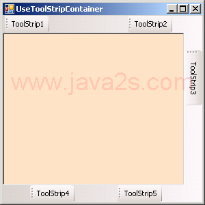 ToolStrip Container Demo