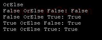 Truth table for OrElse