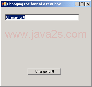 Use Font dialog to change TextBox font