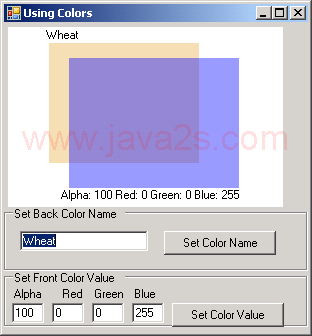 Using different colors in Visual Basic
