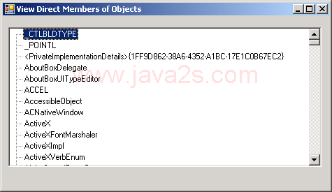 View all Assembly Form Type in a Tree