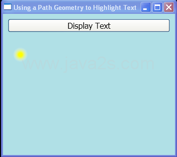An animated Ellipse traces the outline of rendered text by using the path geometry of the text.