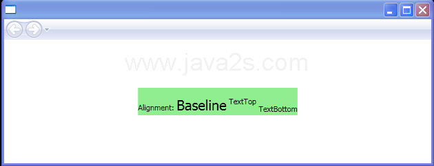 BaselineAlignment: TextBottom