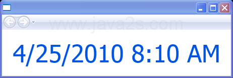 Display Current Date and Time: binding the DateTime.Now to Label