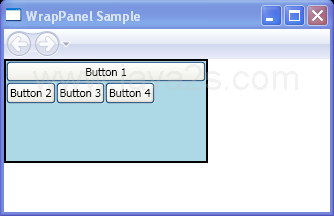 Instantiate and use a WrapPanel element