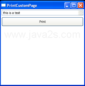 Print Custom Page