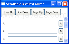 Scrollable TextBox Column