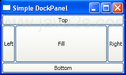 Set Dock position for DockPanel layout