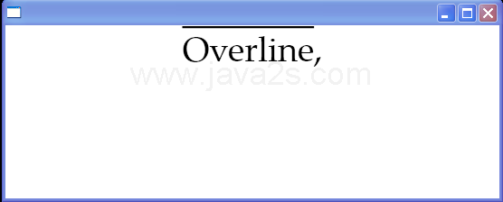 Text decorations: Overline