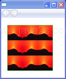 The ImageBrush's content is flipped horizontally as it is tiled