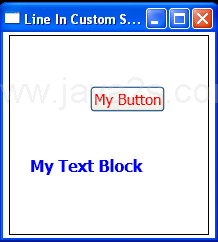 To add a button control and a text block to the canvas
