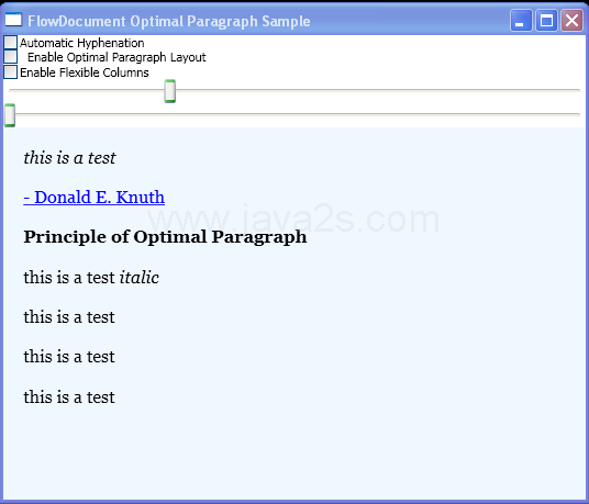 Toggle Hyphenation, Optimal Paragraph, and Column Flex