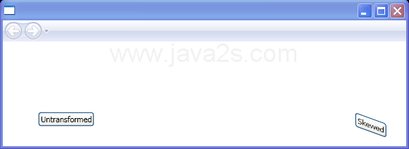 Transformed Buttons with SkewTransform and AngleY