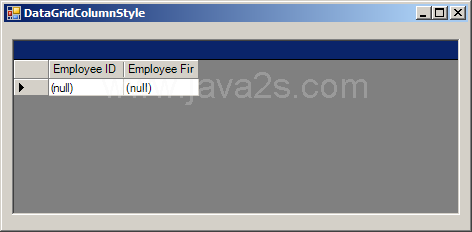 DataGrid Column Style setting