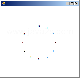 Draw string along a circle