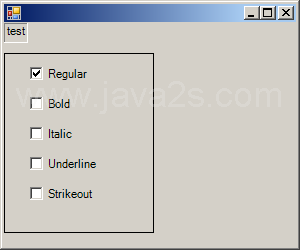 Change Label font by CheckBoxes
