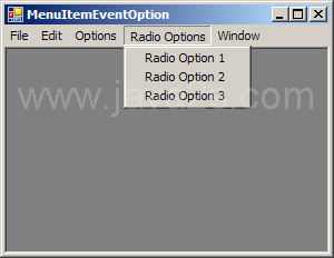 Add action event handler to MenuItem