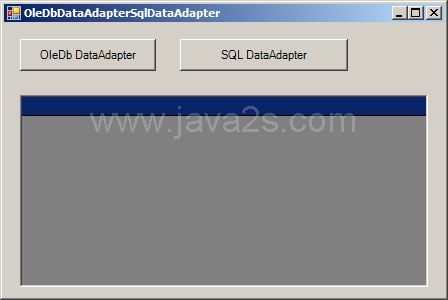 OleDbDataAdapter and SqlDataAdapter: Update