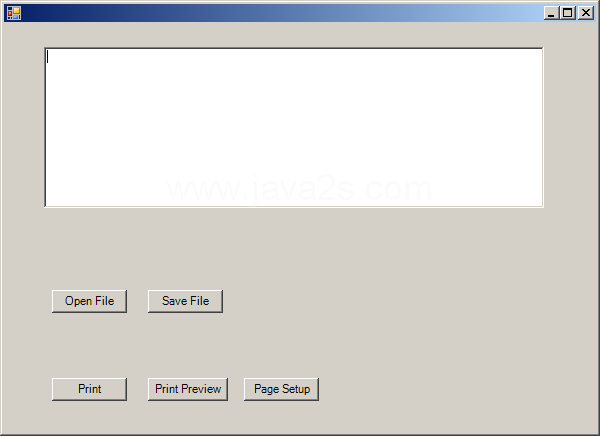 Display PrintDialog
