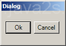 Dialog with two buttons
