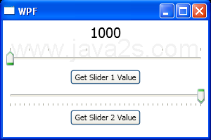 Slider value changed event