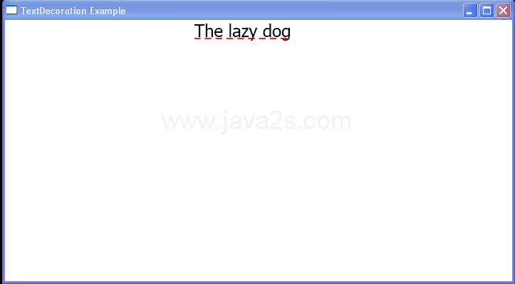 TextBlock Underline decoration with dashes