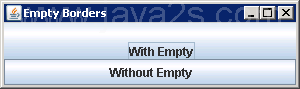 Adding EmptyBorder to a JButton