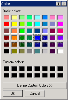 自定义颜色选择对话框
