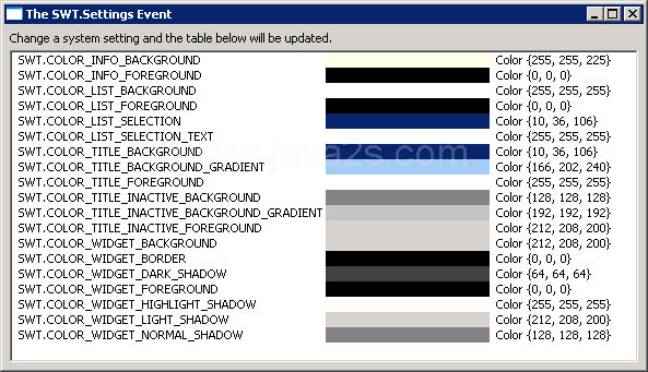 Detect a system settings change