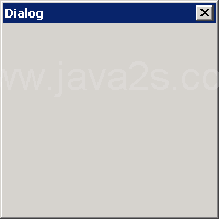 Create a dialog shell