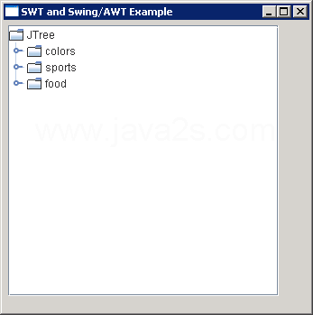 嵌入Swing/AWT组件到SWT