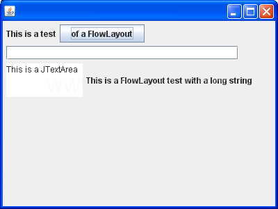 FlowLayout行为