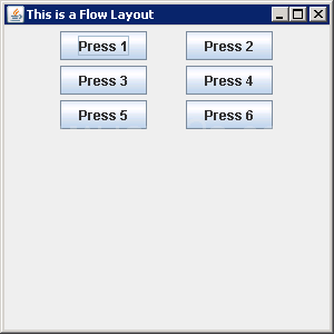 Setting the gaps between components and rows explicitly by calling the setHgap()