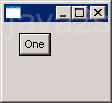 Start with the upper-left button, attach the top and left edges to the window,  offsetting by five pixels: