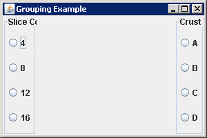 Grouping JRadioButton Components in a ButtonGroup