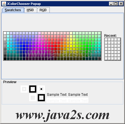 Listening to Color Selection Changes