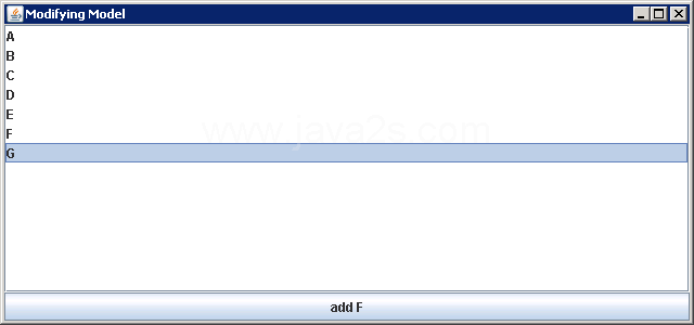 Using DefaultListModel to control the Data in a JList