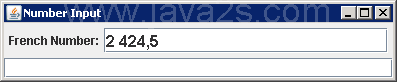 Formatted Numeric Input: NumberFormat.getNumberInstance(Locale.FRENCH)