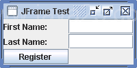 Resizing and positioning a JFrame